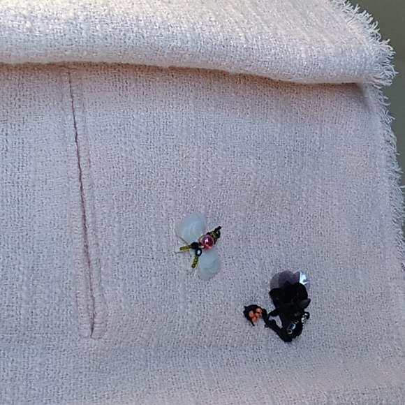 Zara Blush Pink Boucle Blazer Small - Picture 5 of 6